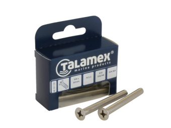 Talamex Stainless Steel AISI 316 Flat Countersunk Phillips Head Bolt DIN 965 M4 x 30 (60 pcs)