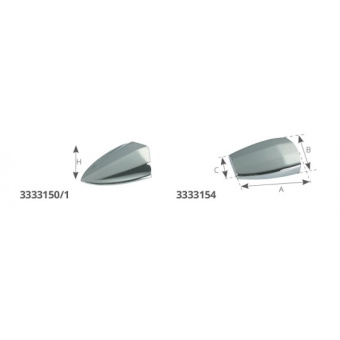 Foresti & Suardi Chromed Brass Shell Vent 165 mm