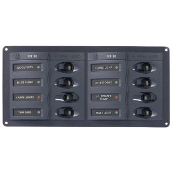 BEP Horizontal Electrical Panel 12V 8 Switches