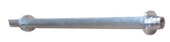 Allpa Aluminum Stern Tube Ø45x35mm, L=1500mm For Ø25mm Propeller Shaft Incl. Clamp
