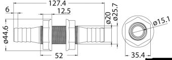 Osculati 17.237.10 - Nylon Thru-Hull Fitting