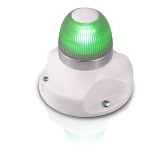 Hella Marine 2LT 980 910-311 - 2 Nautical Mile All Round Lamps With Surface Mount Base, White Base, Green