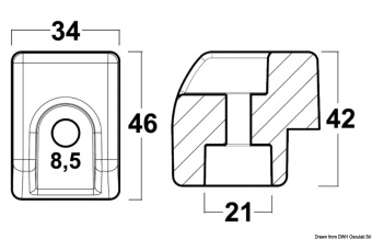 Evinrude G2 200-300 Aluminium Anode - Osculati 43.317.24