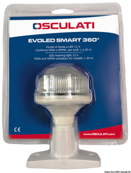 Osculati 11.039.13 - Evoled Smart 360° LED Anchor Light 12V Black