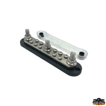 Trem L0603202 - Busbar 3xM10 10xM5 300A Black