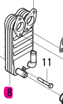 Northern Lights 145806020 - Exhaust Gas Recirculation Cooler 