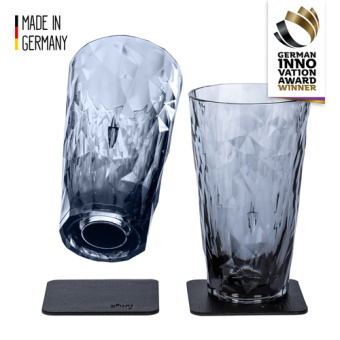 Silwy KO-LD-G-2 - Magnetic Plastic Glass Longdrink Grey, Set Of 2