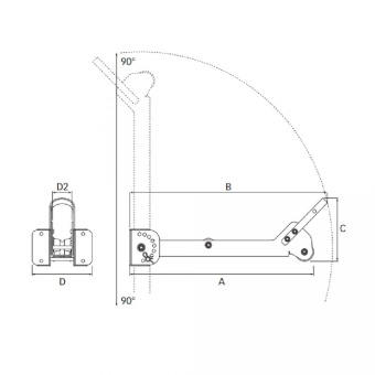 Quick FSSRA0800000A00 - STERN ROLLER QUICK L800 SS