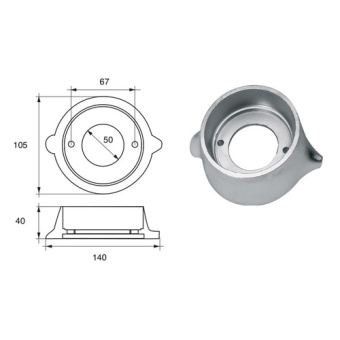 Bukh PRO L8141010 - Anode F/SAIL DRIVE LOMBARDINI AND BUCK