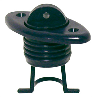 Nuova Rade 95782 - Drain Sockets with Captive Plug, Oval 60x30mm Black