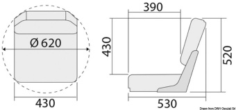 Osculati 48.403.01 - De Luxe Seat With Foldable Backrest White