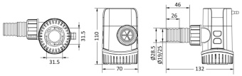 Osculati 16.129.01 - Europump Next Generation Automatic Bilge Pump 600 38 l/min 12V