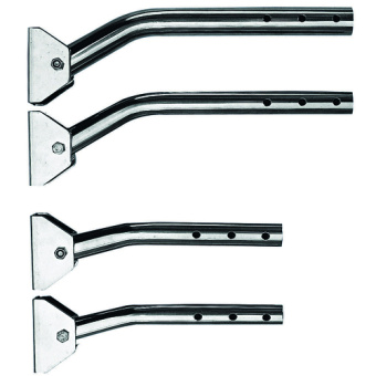 Plastimo 35435 - Stainless Steel Fixing Brackets + Stand-offs For 15° Transom, For Ladders