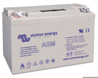 Osculati 12.416.04 - Victron Energy AGM Deep Cycle Battery 12V 165 Ah
