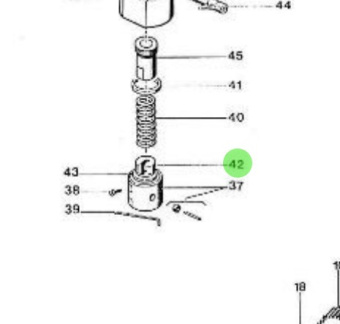 Nanni Diesel 970492161 - Lower Spring Seat for Injection Feed Pump