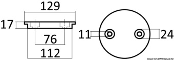 Osculati 43.427.40 - Anodo Magnesio Flangia Verado