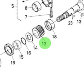 Nanni Diesel 970301965 - Crankshaft Gear for 4.190HE and N4 Engines