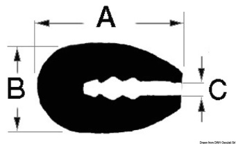 Osculati 44.492.00 - Black PVC Profile 55 Shore 3.5 mm Roll 24 m