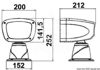 Osculati 13.224.24 - Spotlight HID 24 V