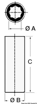 Osculati 52.306.10 - Shaft Line Bushing 2" 3/4x3"3/4