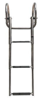 Allpa Stainless Steel Telescopic Bathing Ladder 'Prince' For Transform Platform; 2+1 Oval Steps