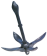 Allpa Galvanized Steel Folding Grapnel Anchor, 2,5kg