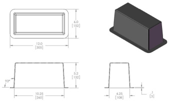 MSI TB104 Blank 10" x 4" ABS Plastic Transition Box