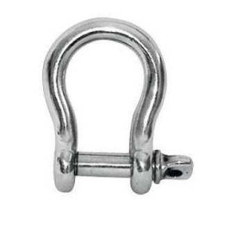 Plastimo Stainless Steel Bow Shackles with Safety Double-Thread Pin