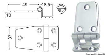 Osculati 38.441.57 - 2-mm Overhang Hinges