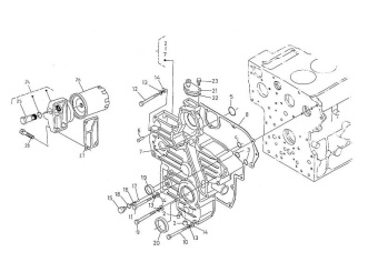 Nanni Diesel 970307913 - GASKET,GEAR CASE NA for 5.280HE