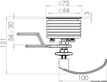 Osculati 38.161.39 - Eclipse (Medium) Pull Latch For Marinaio Cabins Or Large Lockers