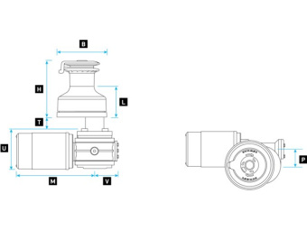 Lewmar 49540217 - EVO 40EST Electric Winch Kit Grey Aluminium