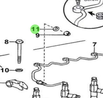 Nanni Diesel 970312701 - Gasket for Injection Lines and Oil Filter Assembly