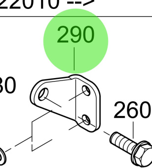 Steyr 2203789-2 - Shackle Strap Spare Part for MO174V40, MO164M40, MO144V38, MO114K33 Engines