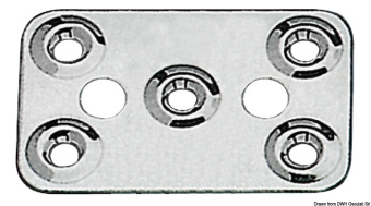 Osculati 06.709.02 - Plate For Belt Fixing 62 x 40 mm