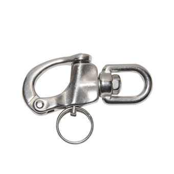 AISI 316 Snap Shackle With Swivel Eye 124 mm
