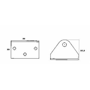 Uflex Angled Bracket With Forward Attachment Point