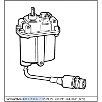 VDO 408-211-004-002P - Continental VDO E-Gas II Electronic Actuator - 12 Volt - 7-Pins Connector