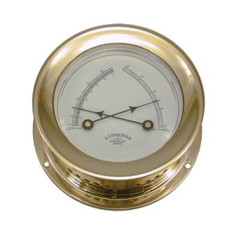 E.S. Sørensen Thermometer / Hygrometer Mini Brass Ø107 mm