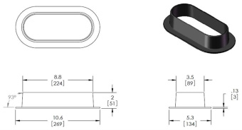 MSI HRF7 7" Oval ABS Plastic Duct Hose Ring