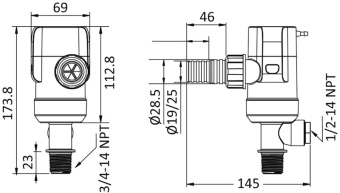 Osculati 16.161.05 - Europump Next Generation Aerator Pump 12V Inside Mounting