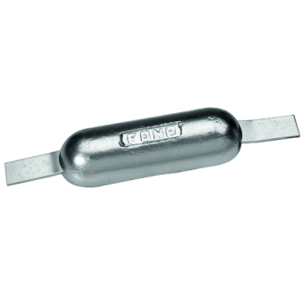 Plastimo 38388 - Weld-on Anode. galvanised steel fixing strap 0.75 kg - Magnesium