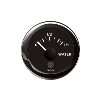 VDO A2C59514676 - Fresh Water Level Gauge (capacitive) 0 - 1/2 - 1/1, Black ViewLine 52 mm