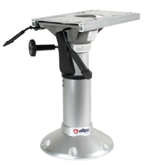 Allpa Aluminum Mainstay 'Heavy Duty ' Chair Leg (360° Swivel + Lock) H=381-508mm, Foot Ø229mm