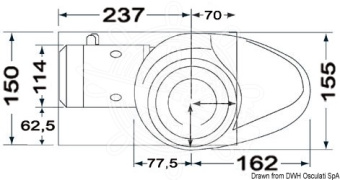 Spare Windlass Solenoid 700/1000W 12V for Lewmar V5 - Osculati 02.590.01