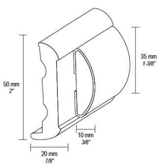 Allpa Plastic Base High For "Sphaera 35", Minimal Order 12m, White