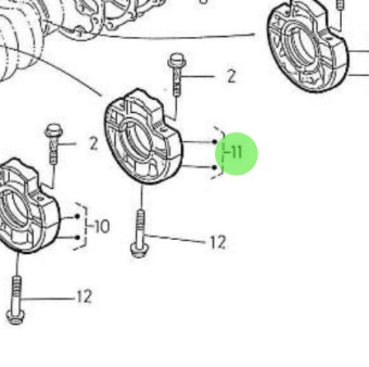 Nanni Diesel 970307315 - Main Bearing Case for Crankshaft Bearings Assembly