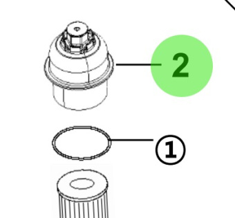 Bukh 26315-2F001 - Complete Oil Filter Cap for R210J Engines