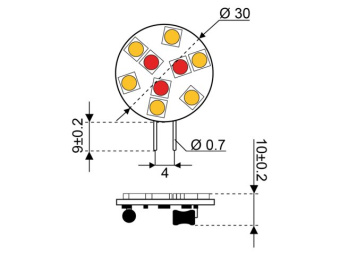 Talamex Super LED 9 10-30V G4-Side