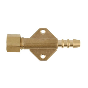 Compression Fitting 8 mm x Hose Tail on Wall Plate